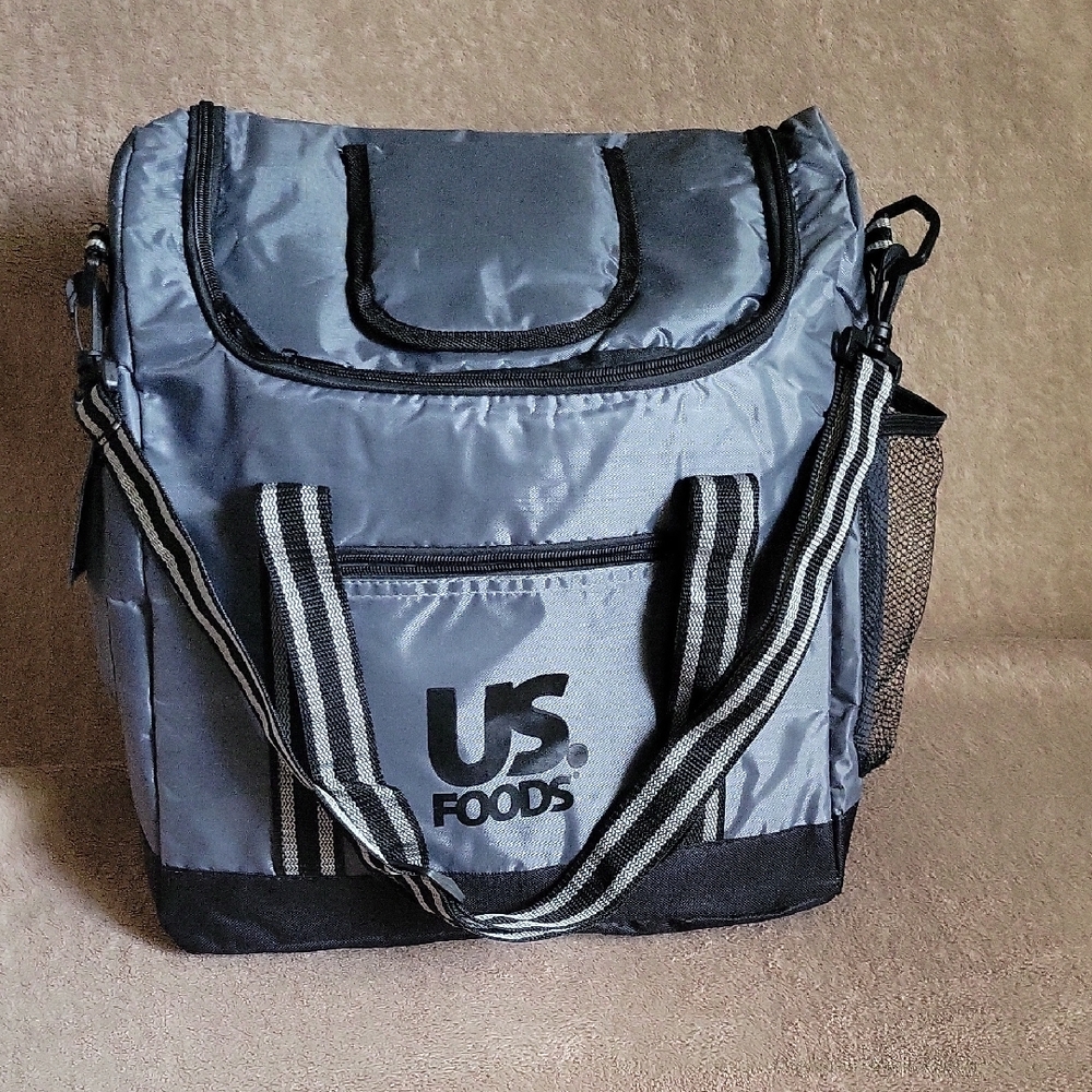 Large Gray Insulated Tote Bag